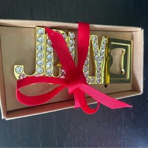Gold and Crystal July Bottle opener